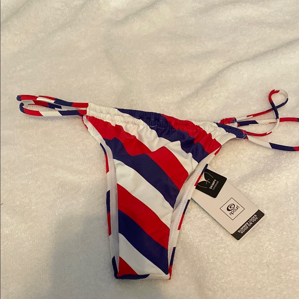 Rip Curl Red, White, and Blue Bikini Bottom